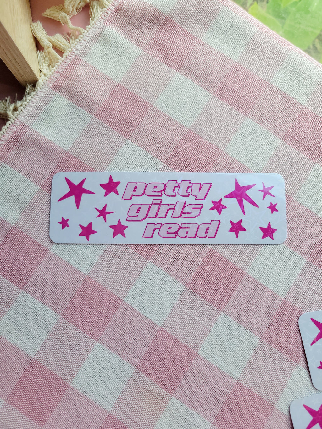 petty girls read holographic bookmark