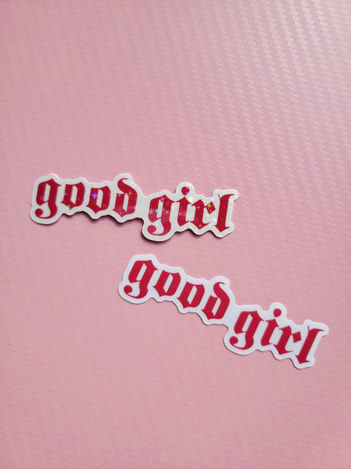 good girl vinyl weatherproof sticker