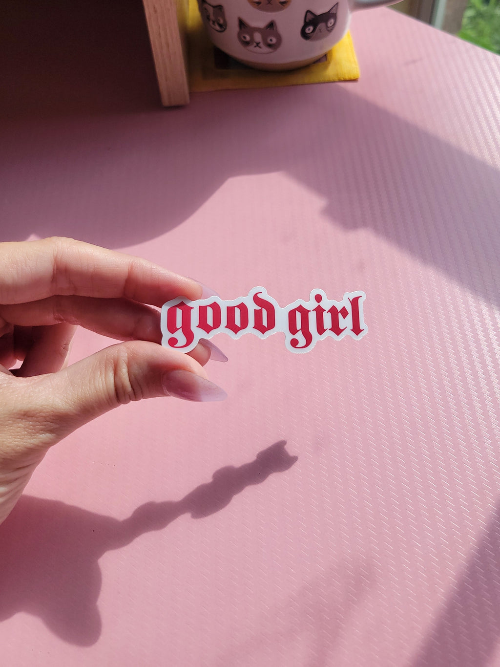 good girl vinyl weatherproof sticker