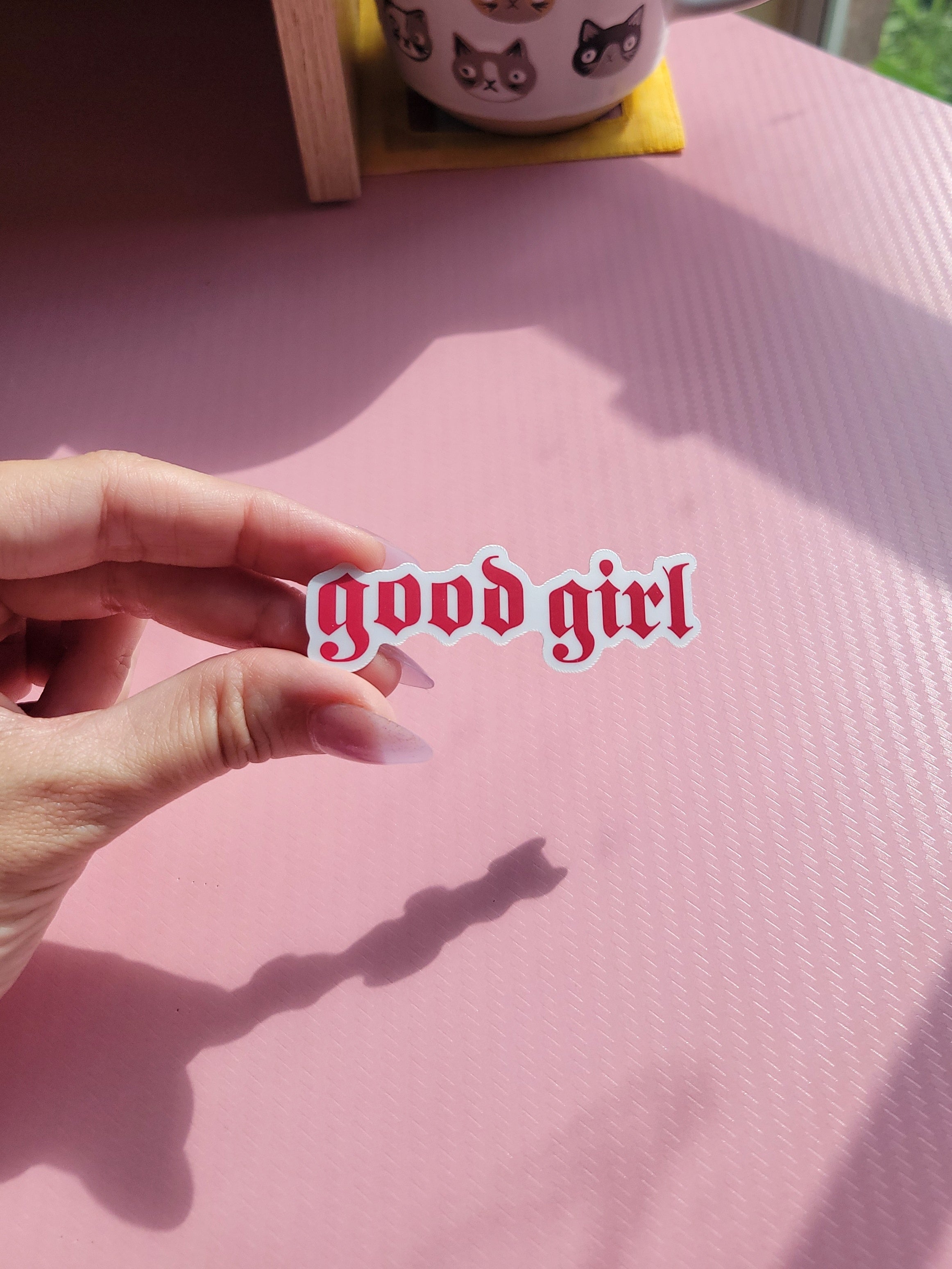 good girl vinyl weatherproof sticker