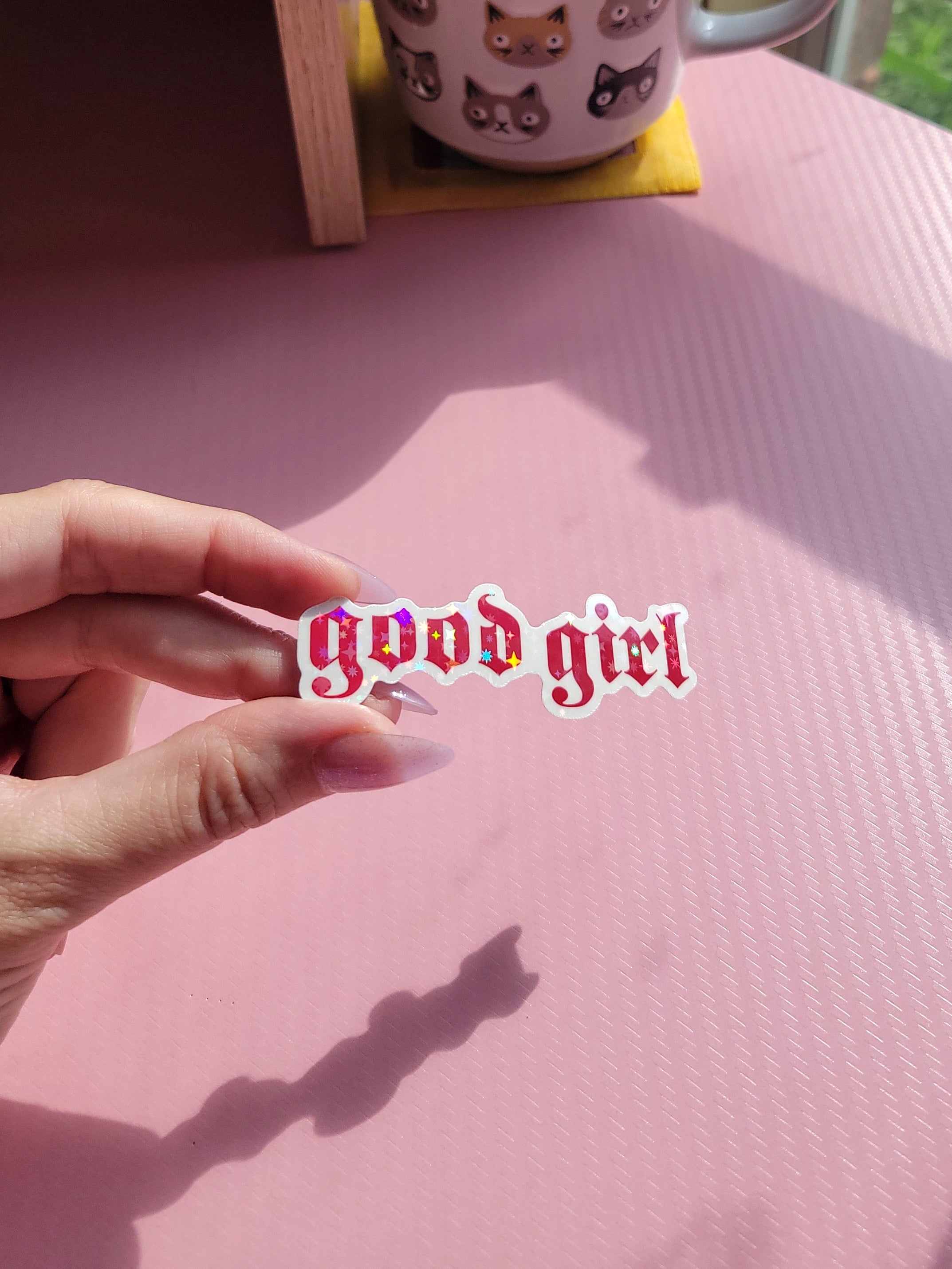 good girl vinyl weatherproof sticker