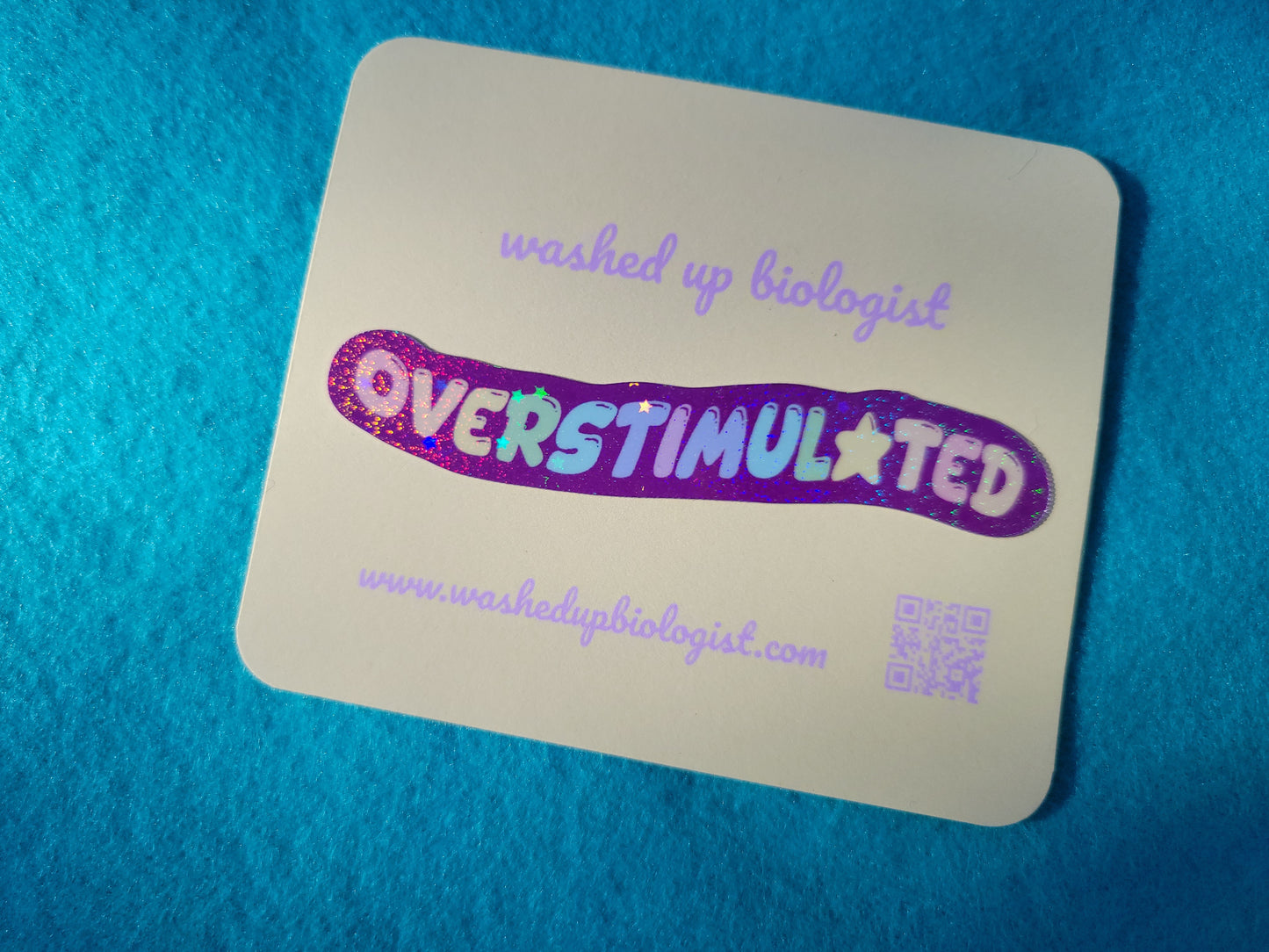 overstimulated sticker