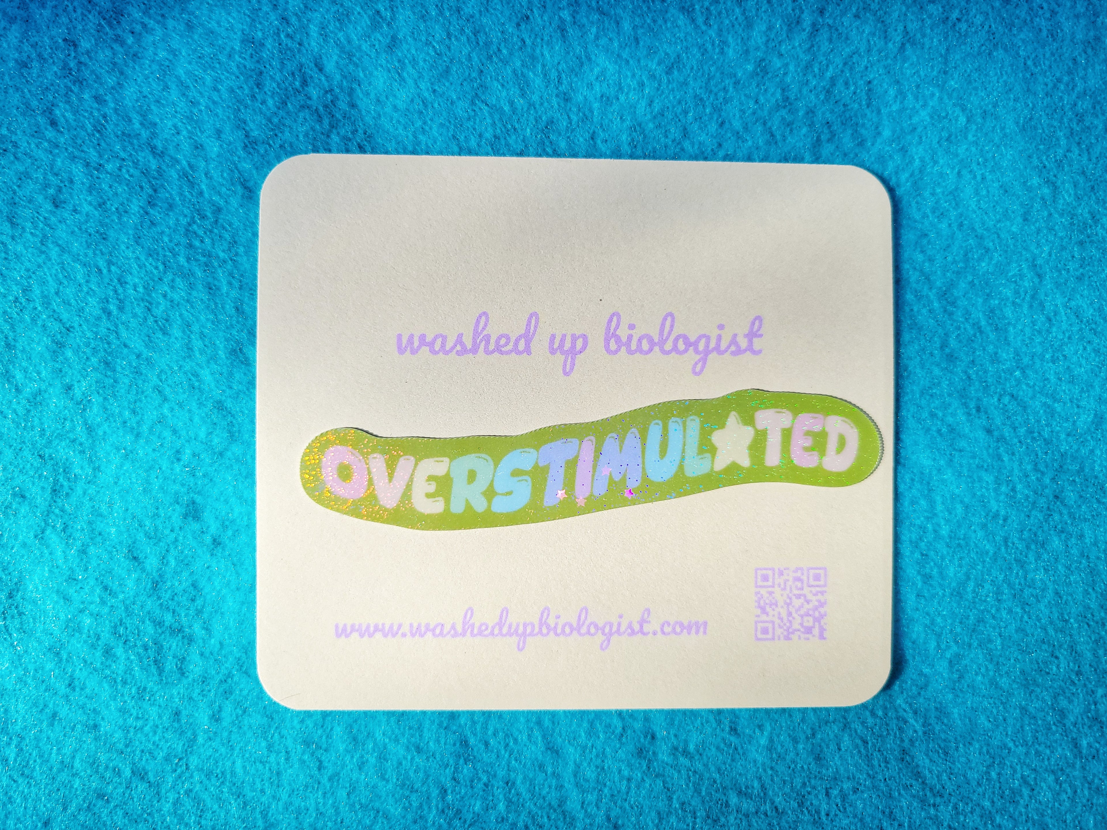 overstimulated sticker