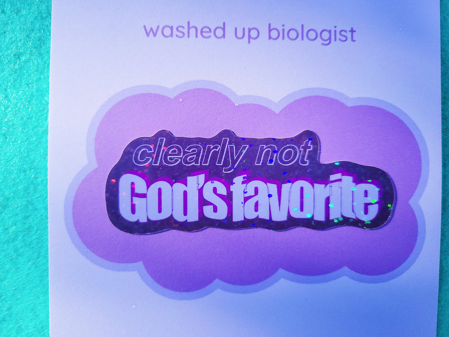 clearly not God's favorite sticker