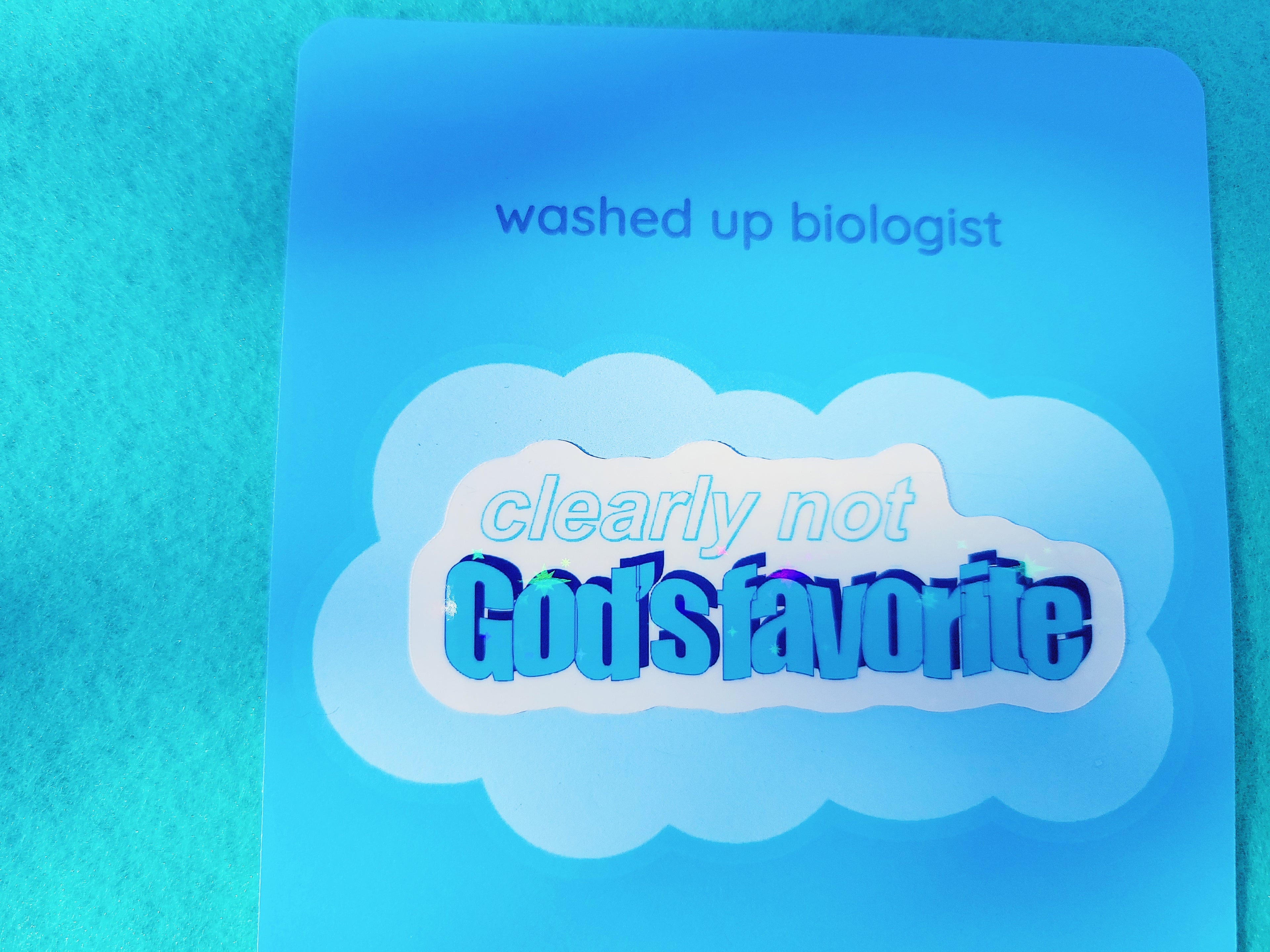 clearly not God's favorite sticker