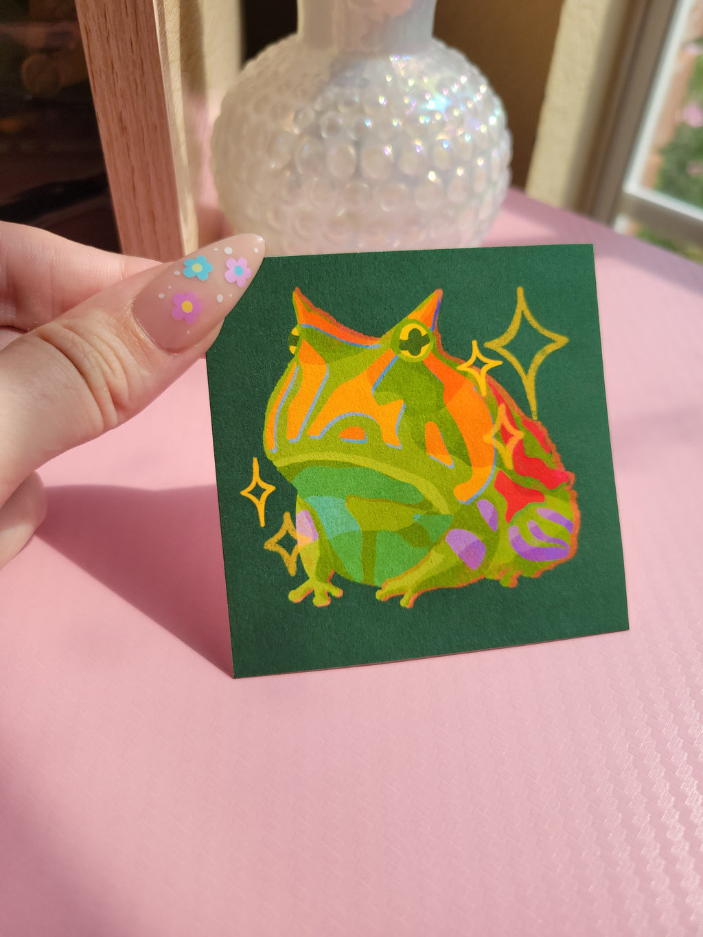 Surinam frog mini archival art print