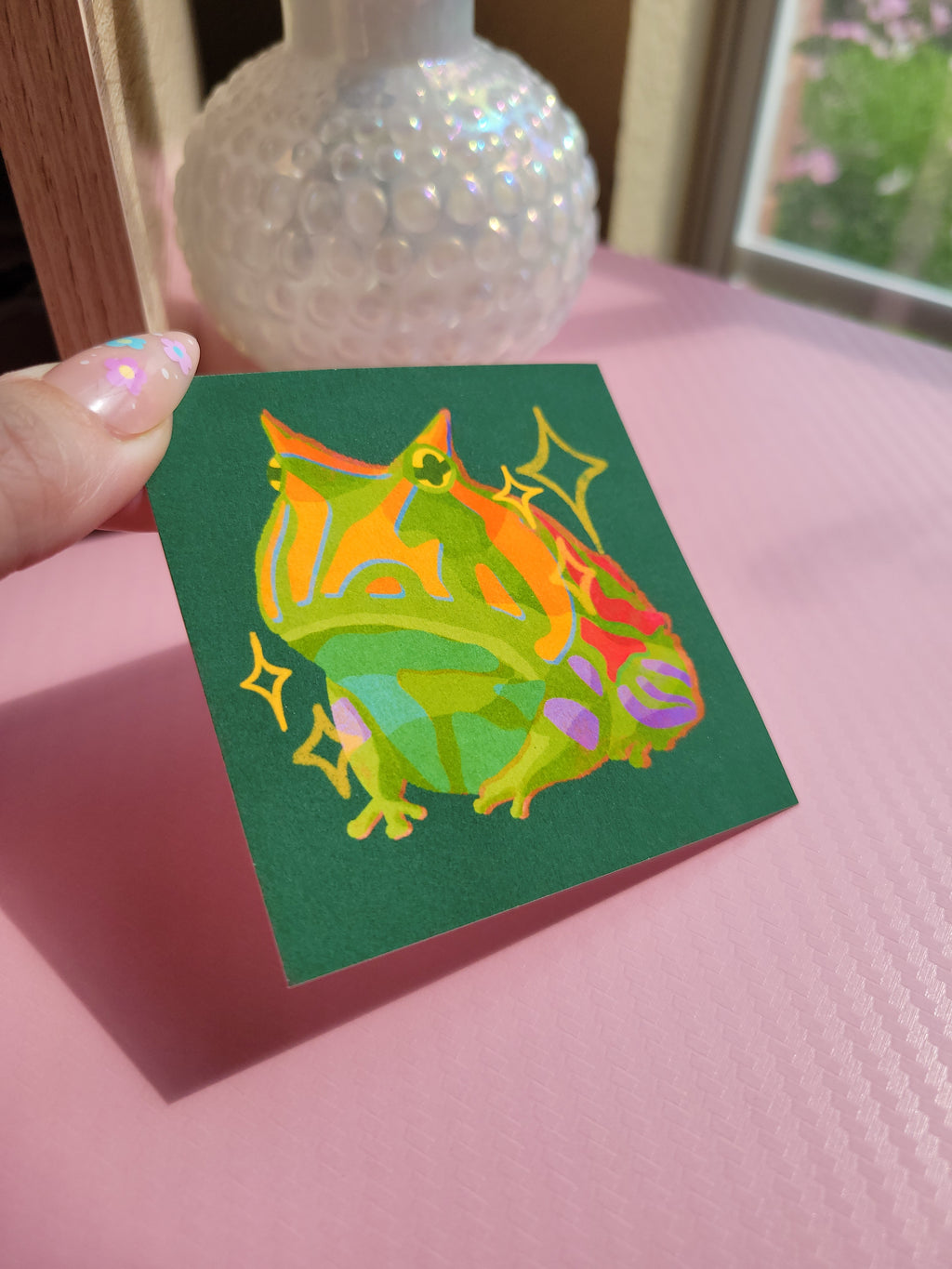Surinam frog mini archival art print