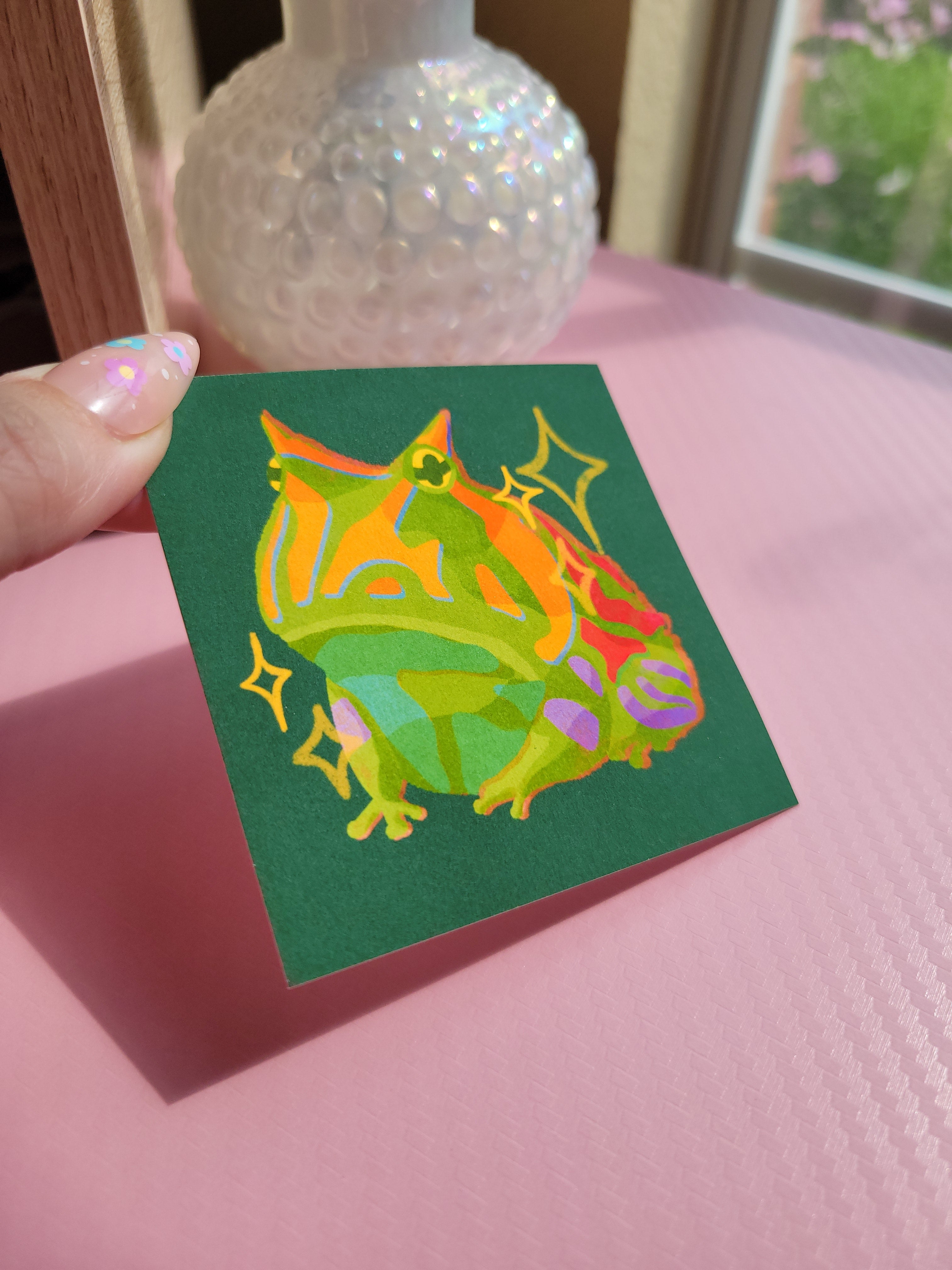Surinam frog mini archival art print