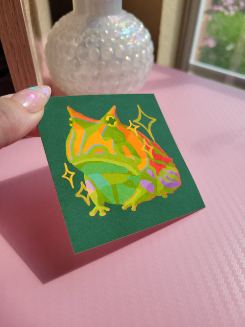 Surinam frog mini archival art print