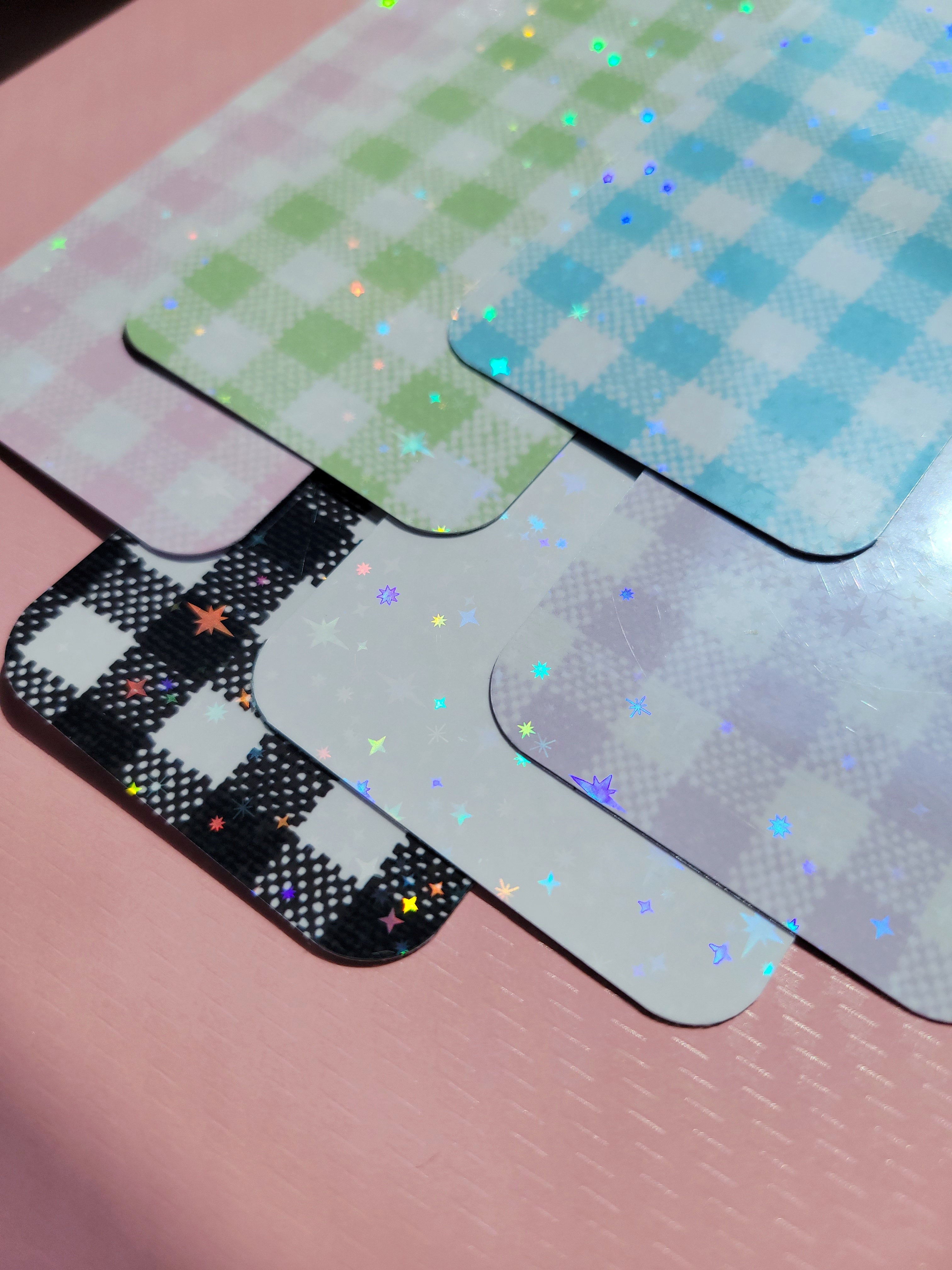 sparkly gingham bookmark for decorating with stickers; indecision friendly :)