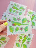 tiny anole lizard sticker sheet