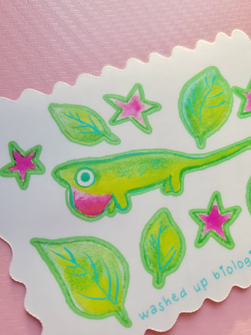 tiny anole lizard sticker sheet