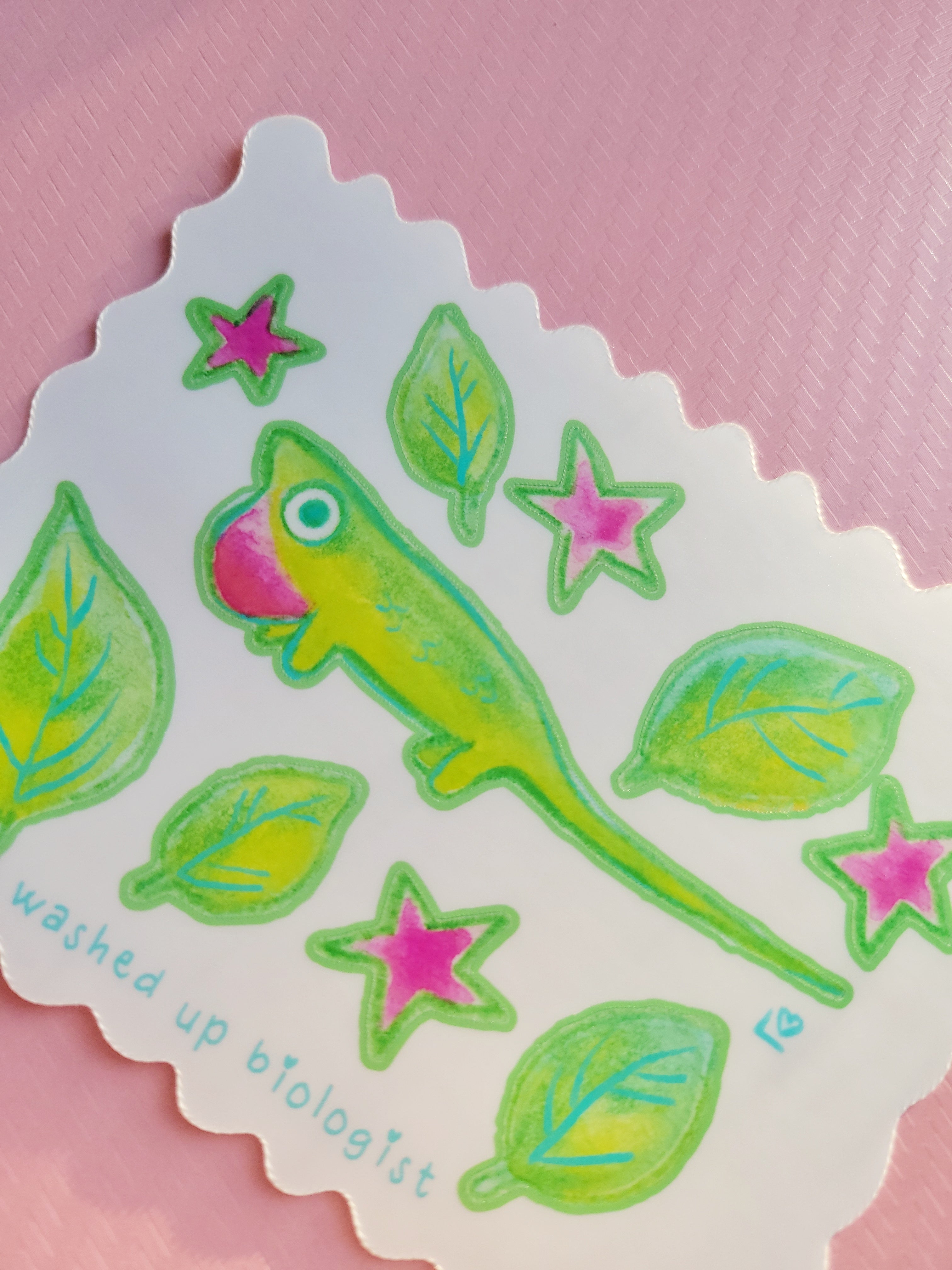 tiny anole lizard sticker sheet