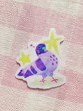 sassy pigeon vinyl weatherproof sticker