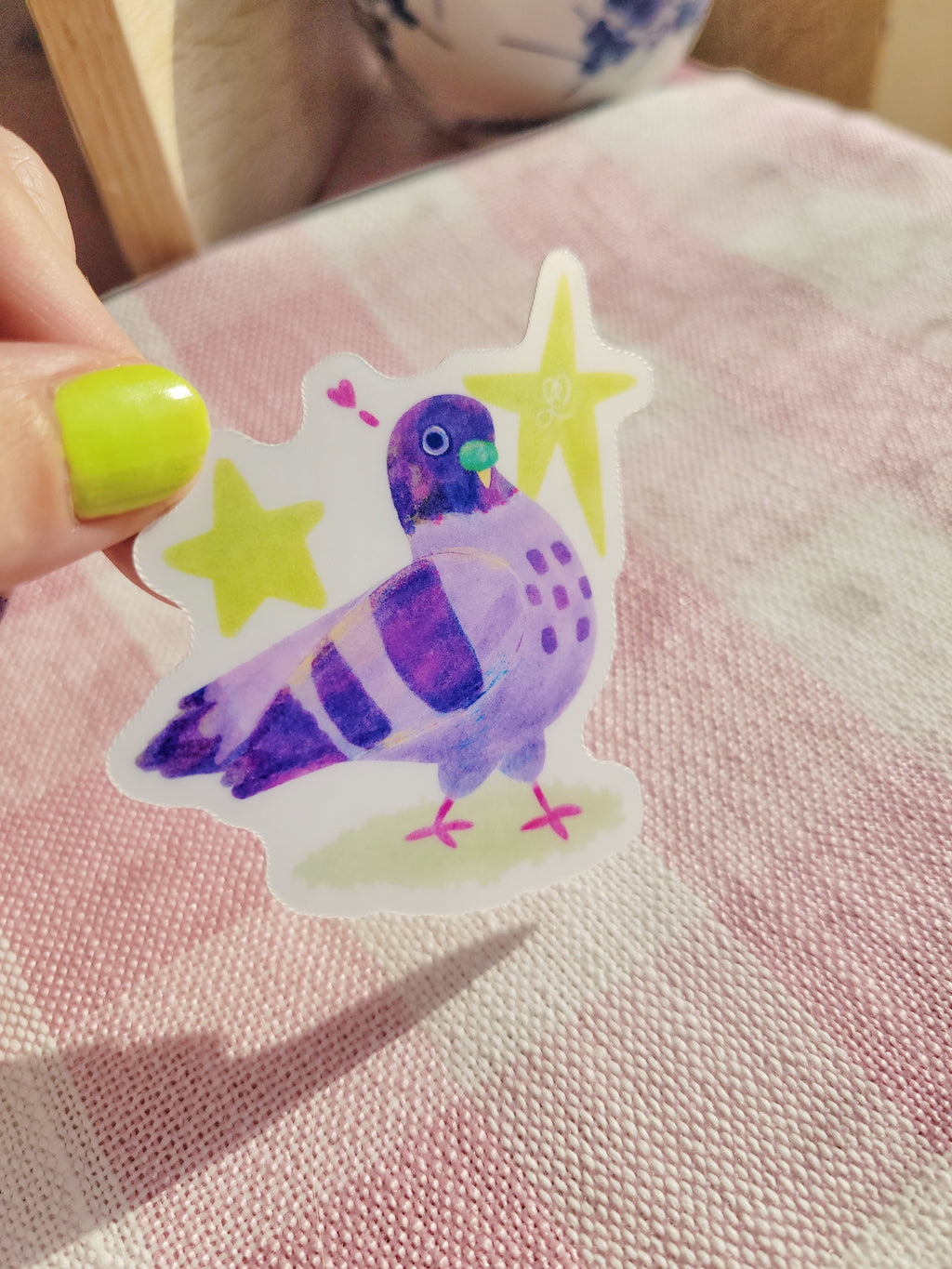 sassy pigeon vinyl weatherproof sticker