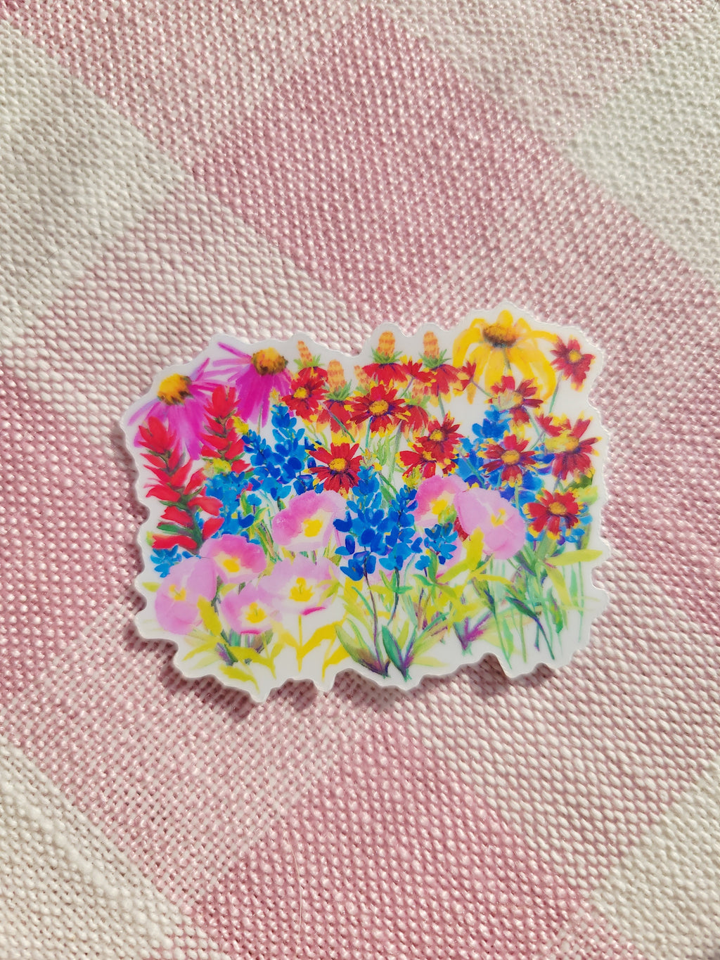 Texas wildflowers vinyl weatherproof sticker