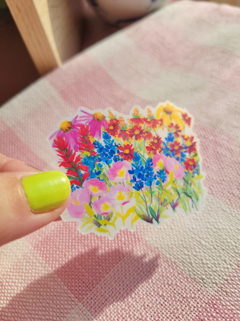 Texas wildflowers vinyl weatherproof sticker