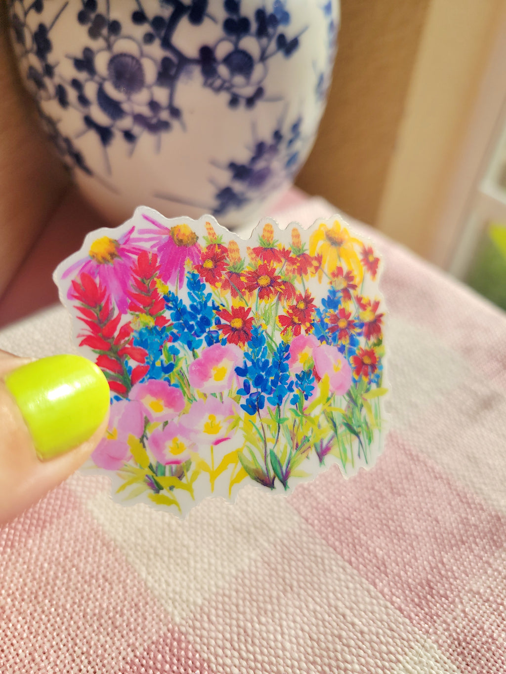 Texas wildflowers vinyl weatherproof sticker