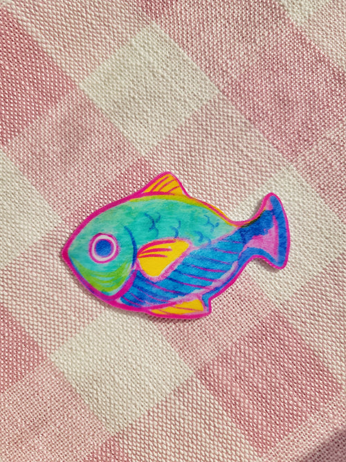 colorful tropical fish vinyl weatherproof sticker