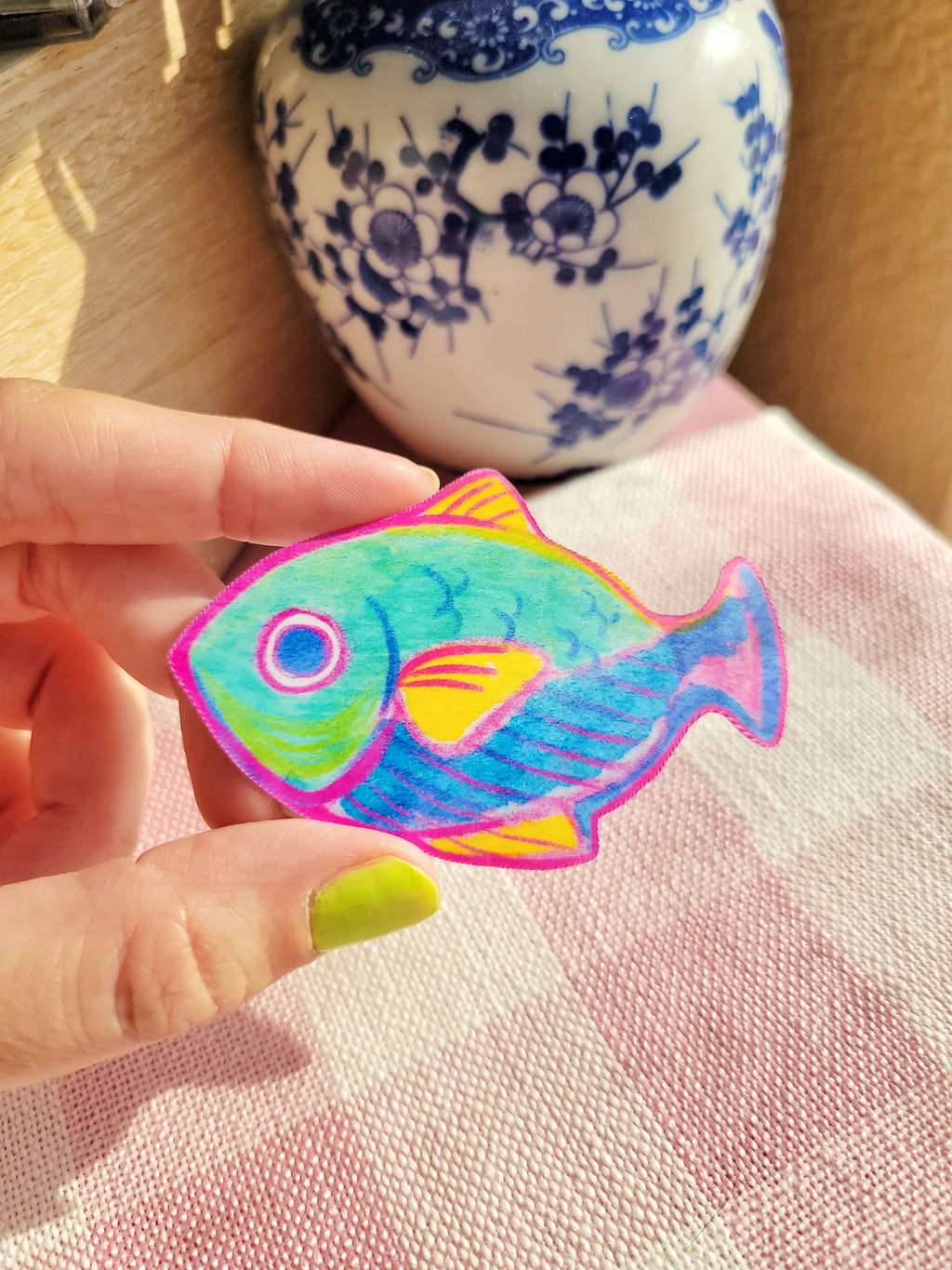 colorful tropical fish vinyl weatherproof sticker