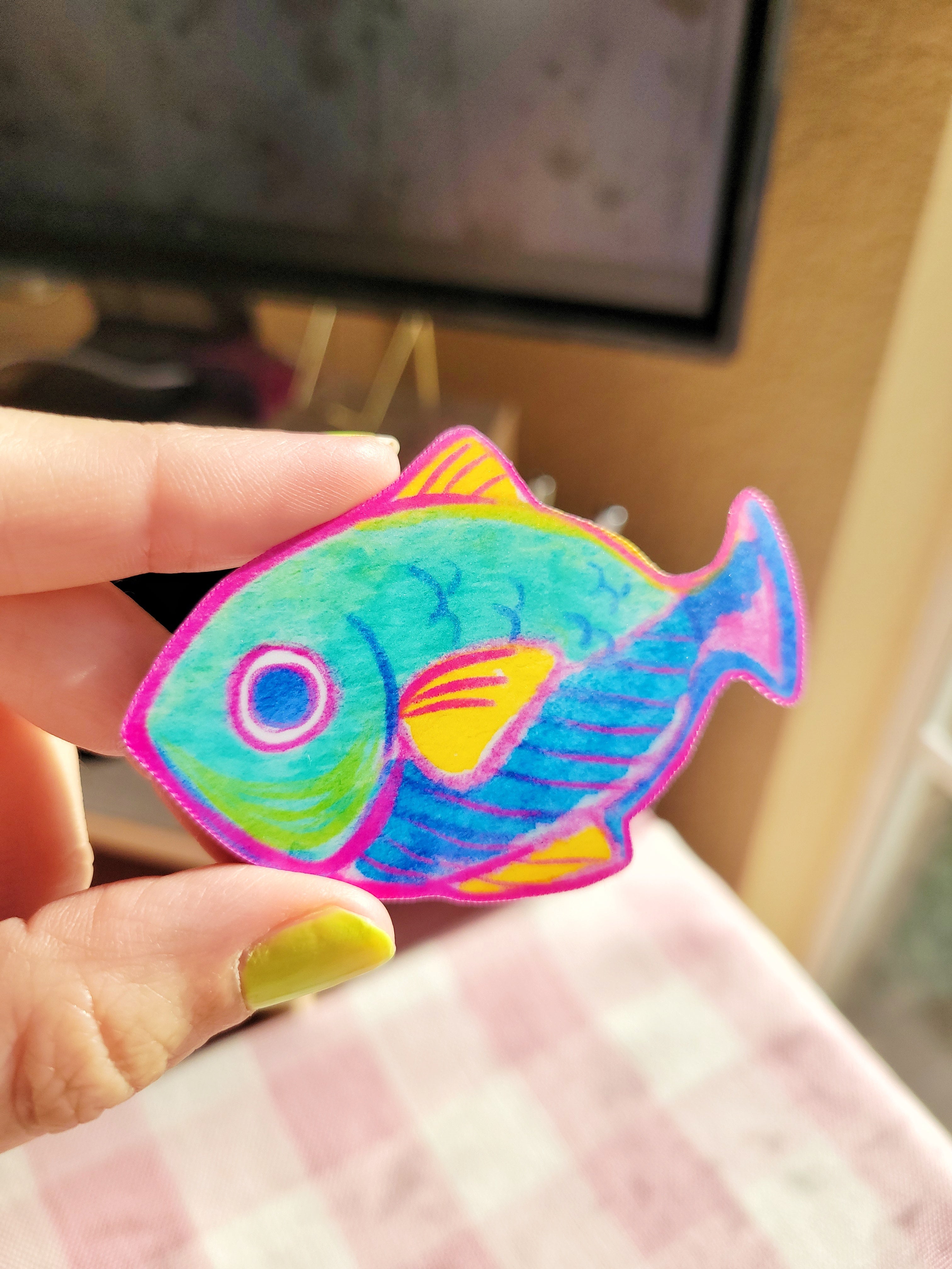 colorful tropical fish vinyl weatherproof sticker
