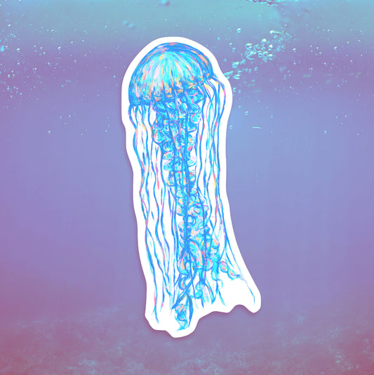 jellyfish matte sticker
