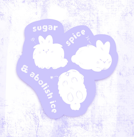 sugar spice & abolish ice vinyl sticker