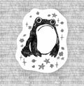 unimpressed frog matte sticker