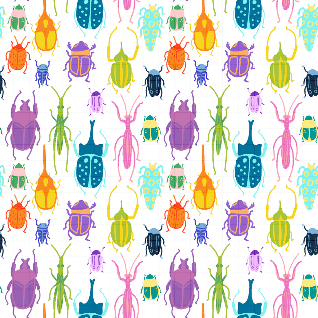 🪲 bright bugs seamless pattern digital file 🪲