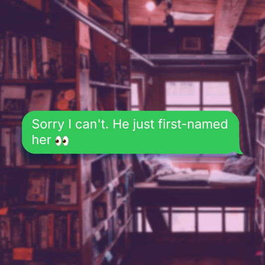 Sorry I can't. He just first-named her. matte sticker