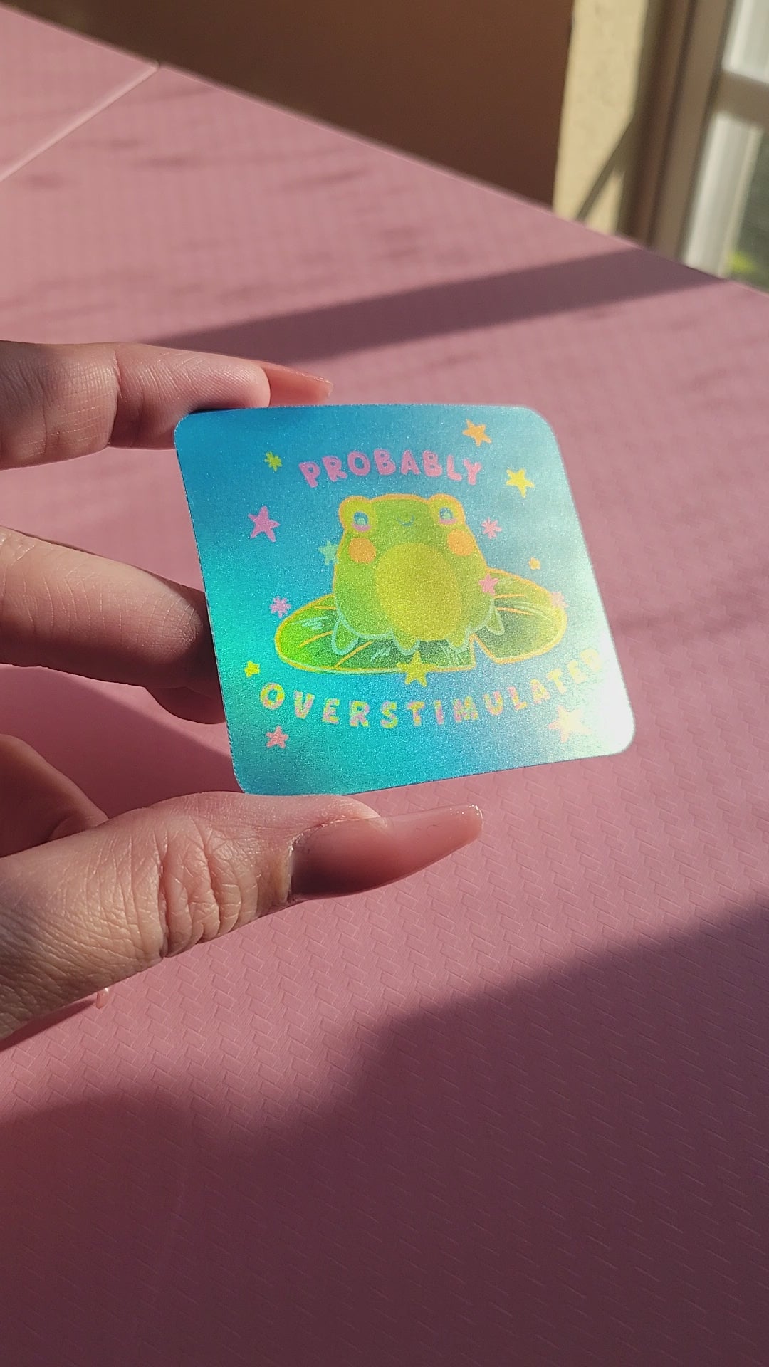 probably overstimulated frog sticker