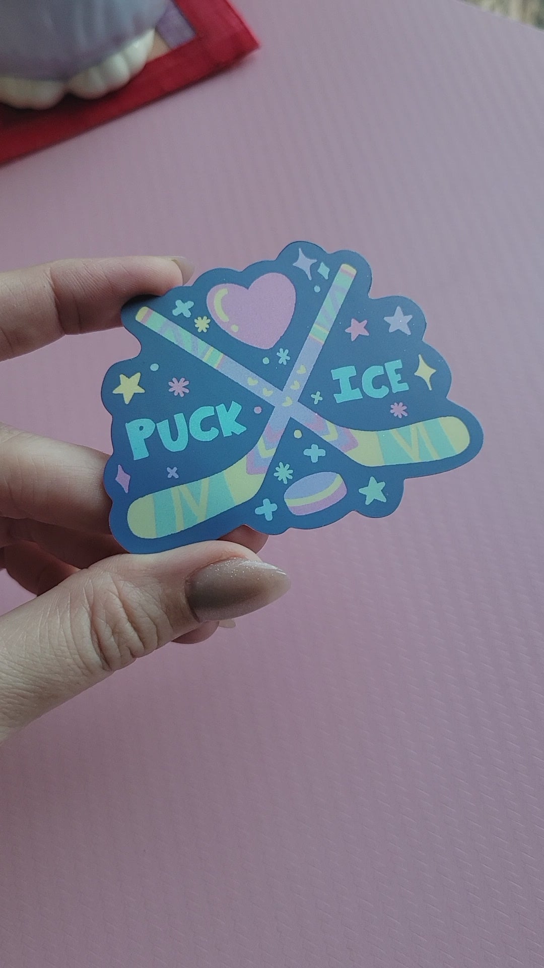 puck ice matte vinyl sticker