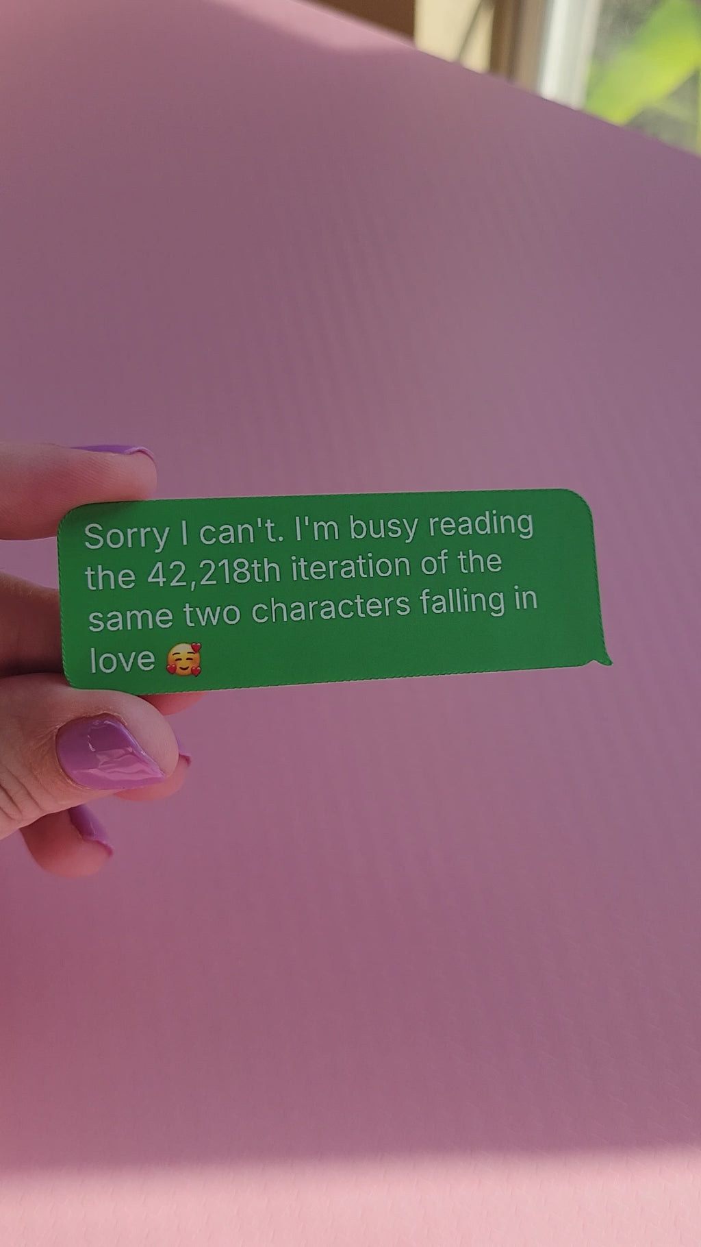 Sorry I can't. I'm busy reading matte sticker