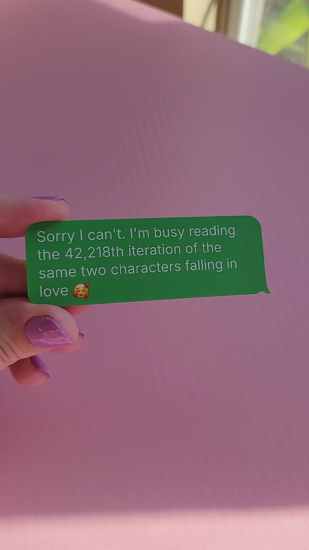 Sorry I can't. I'm busy reading matte sticker