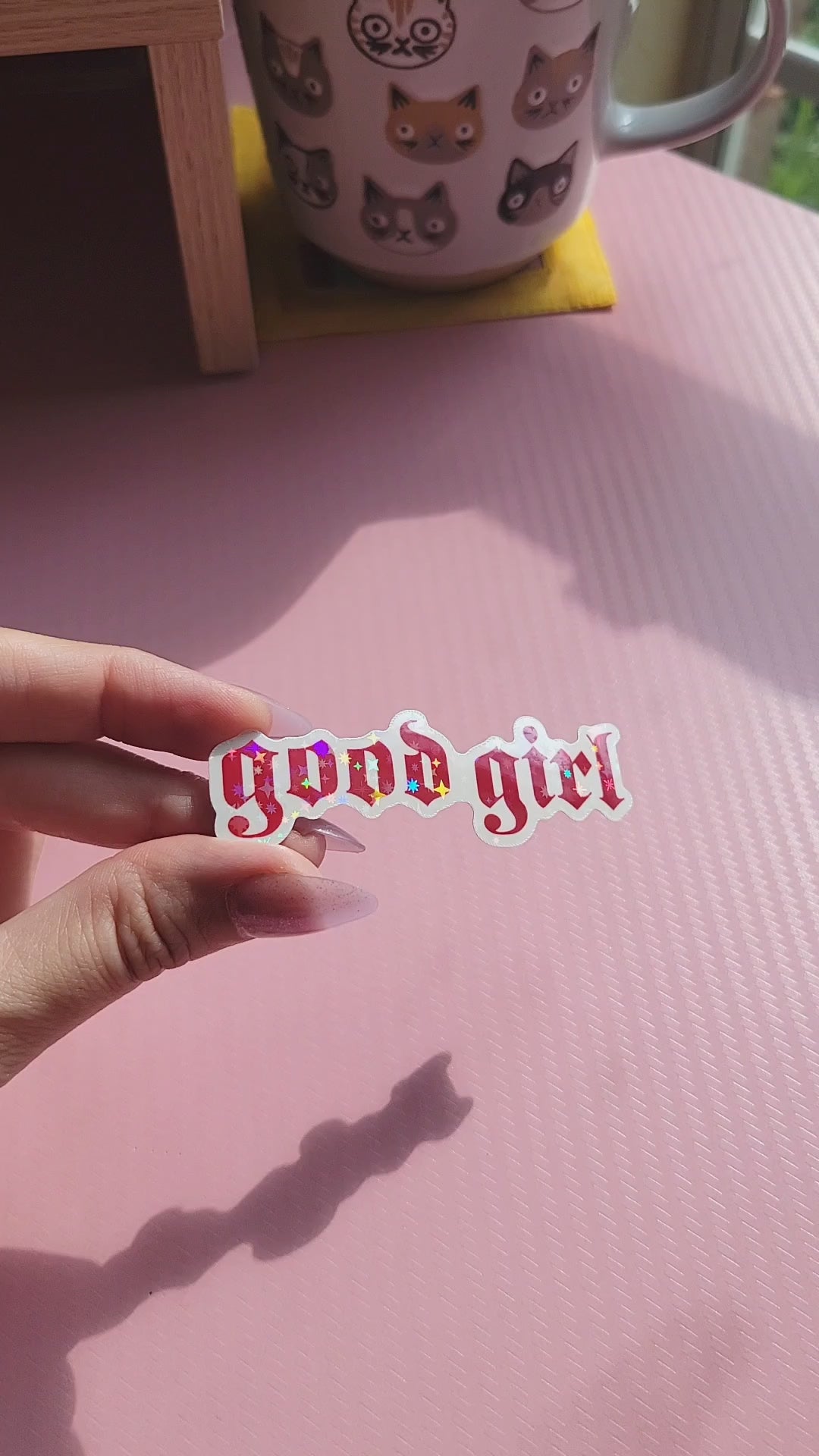 good girl vinyl weatherproof sticker