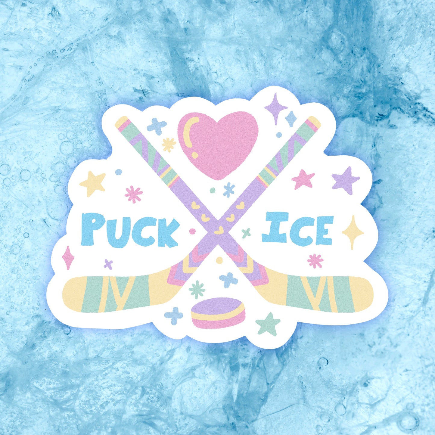 puck ice matte vinyl sticker