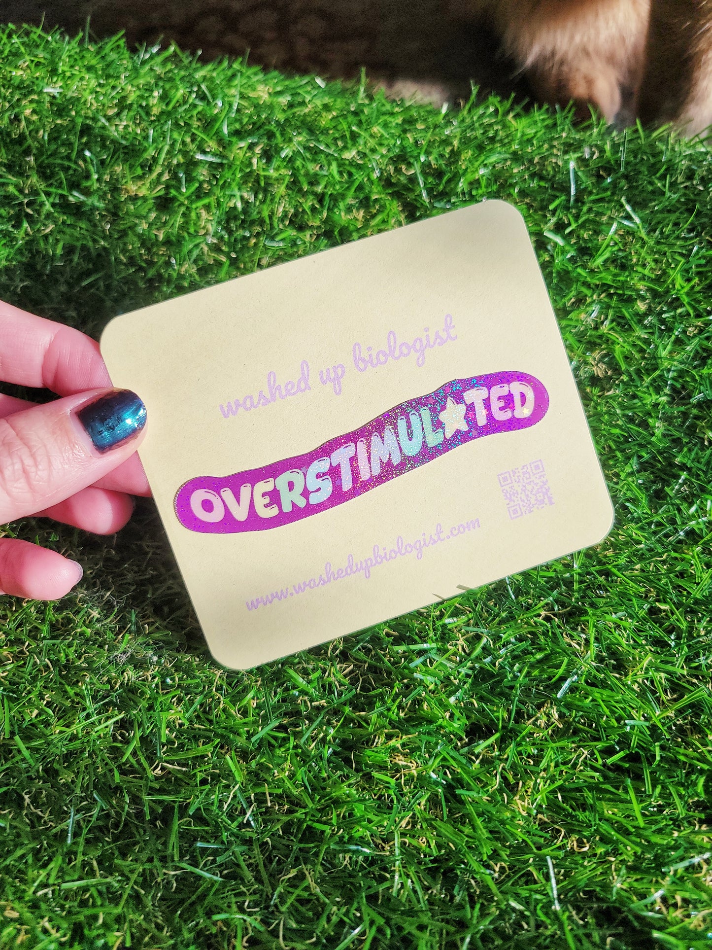 overstimulated sticker
