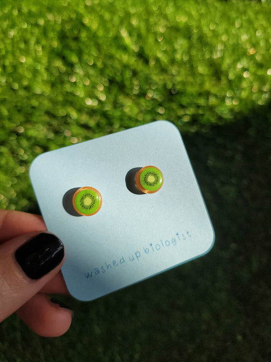 kiwis hypoallergenic stud earrings