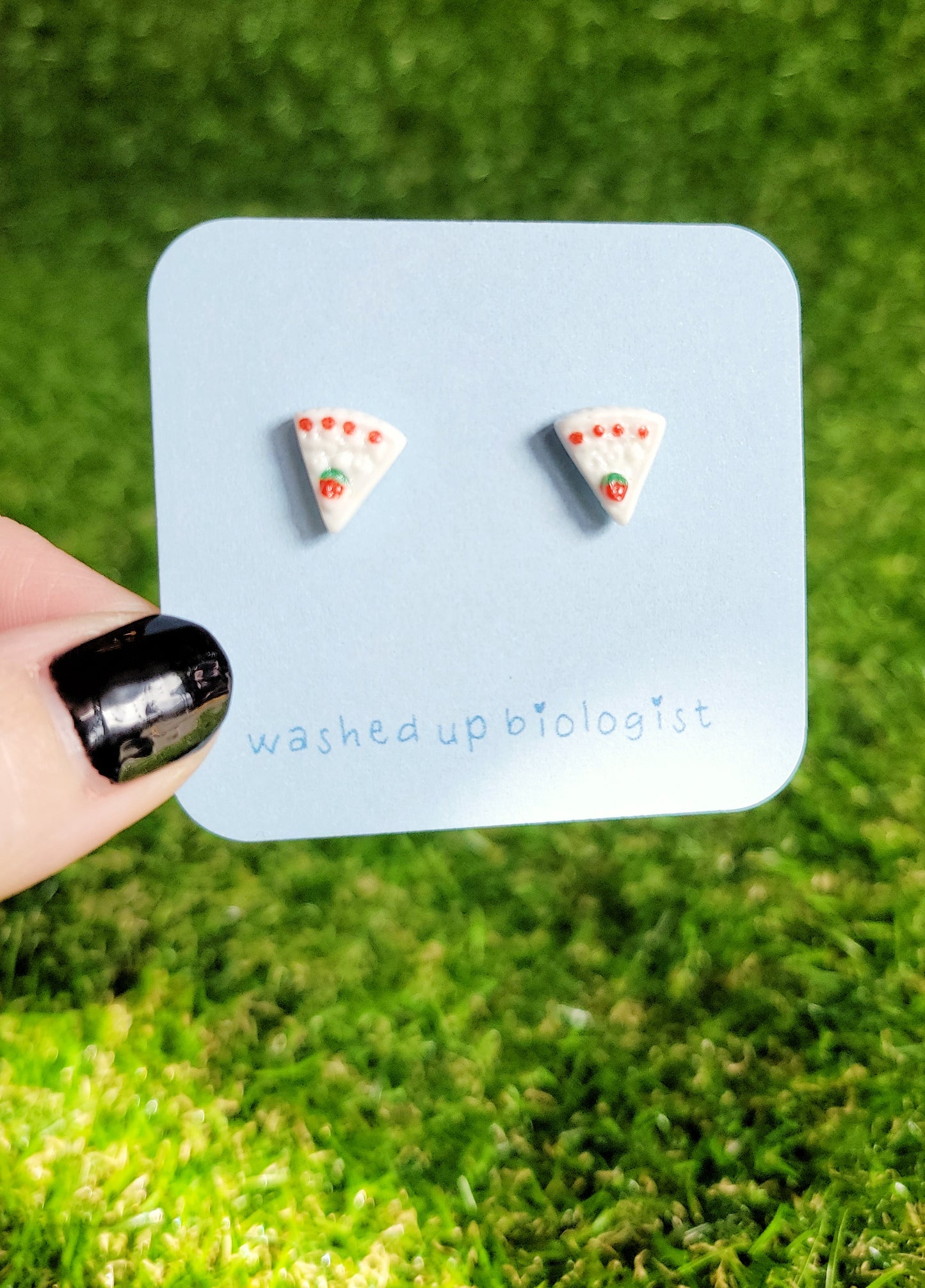 cake slices hypoallergenic stud earrings