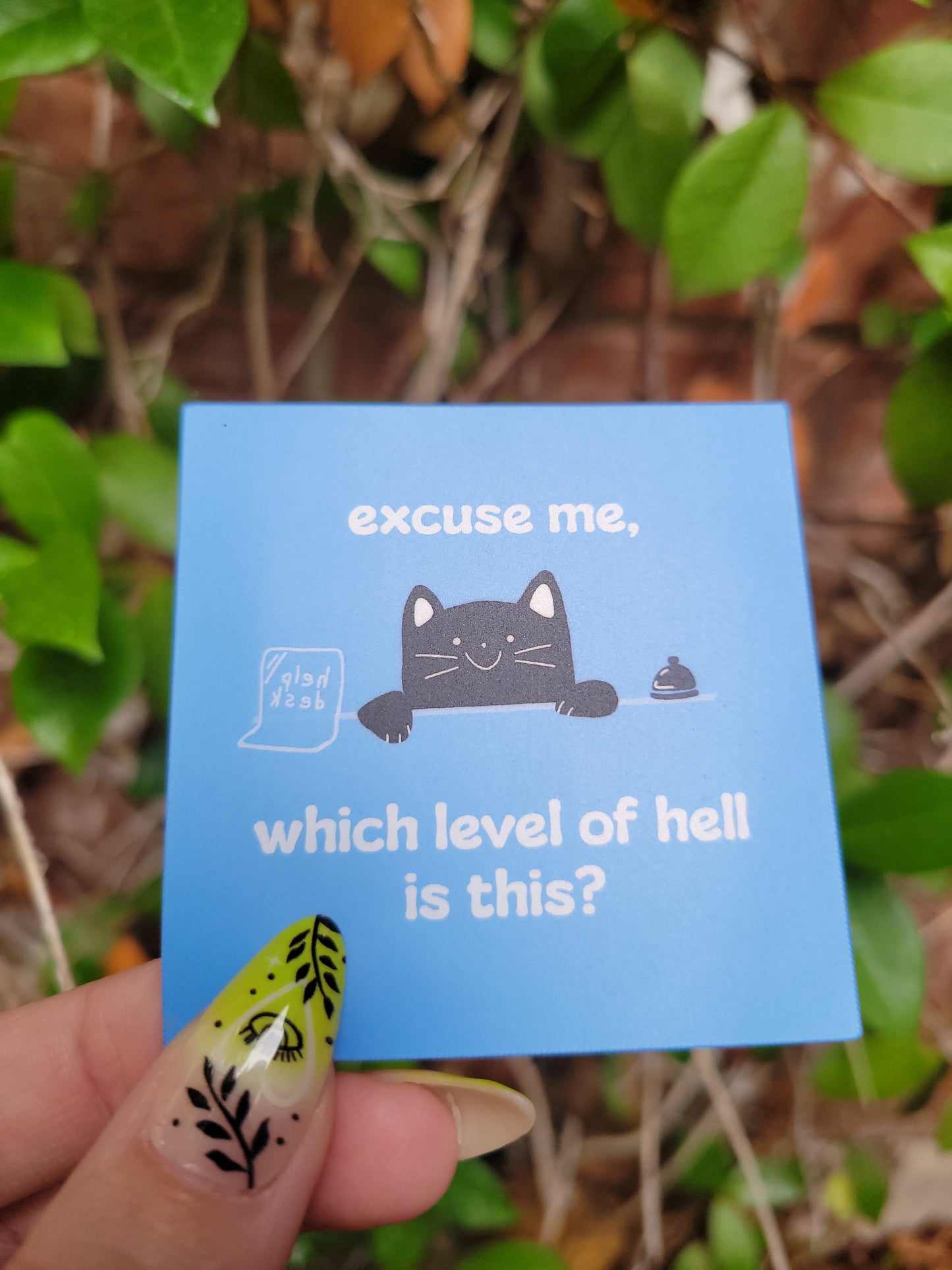 excuse me matte sticker