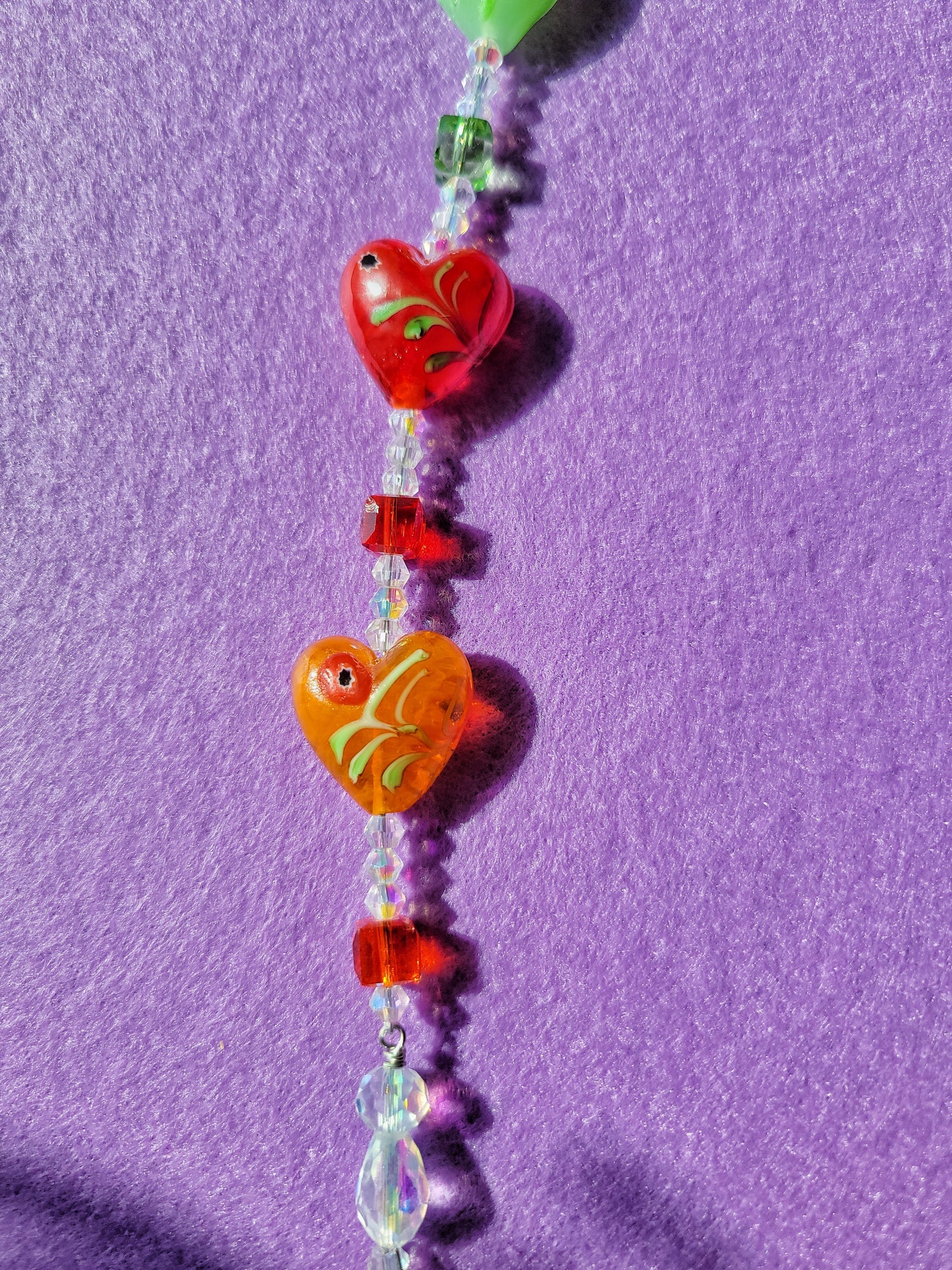 ☀️ red orange green hearts suncatcher ☀️