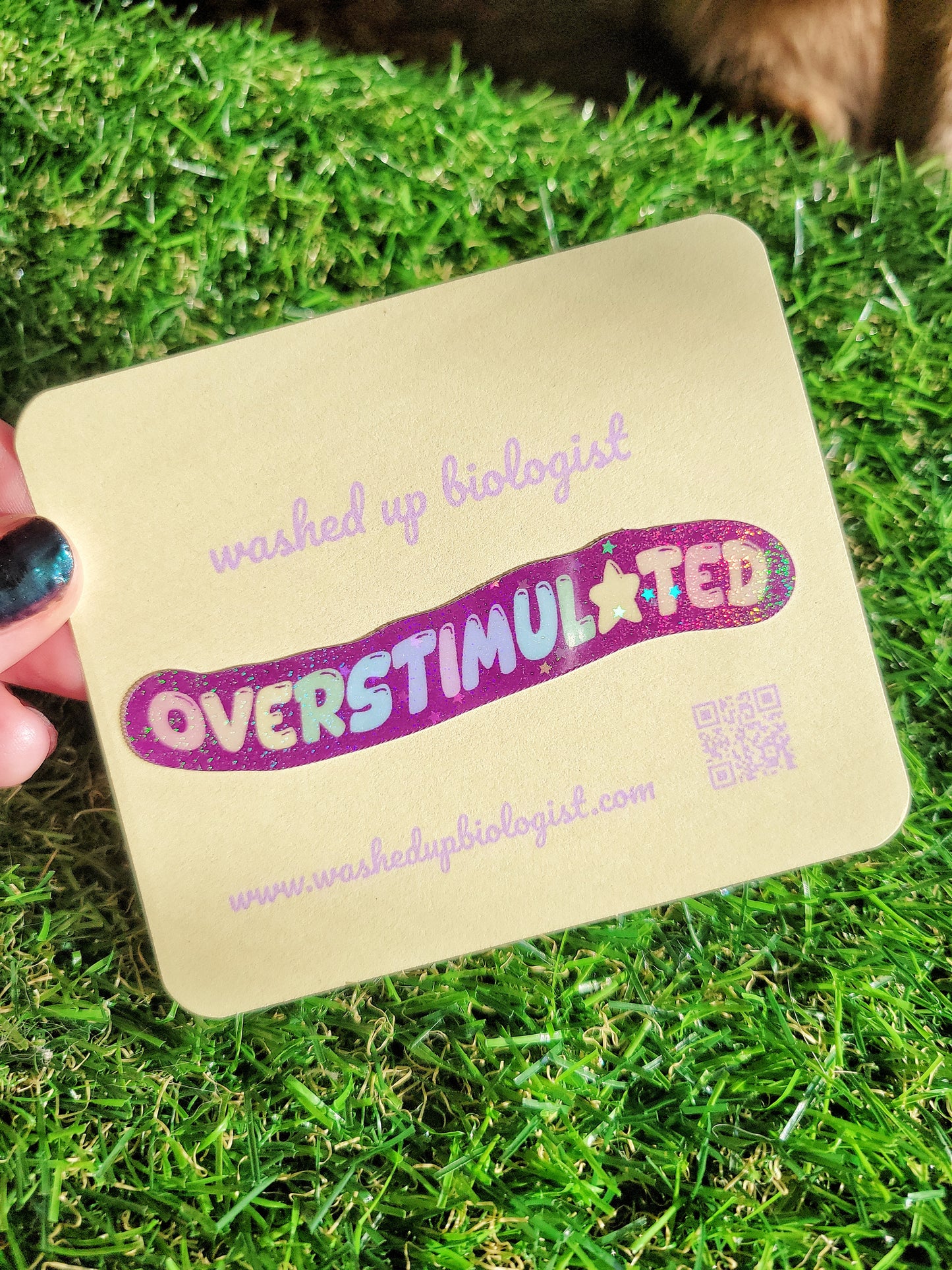 overstimulated sticker