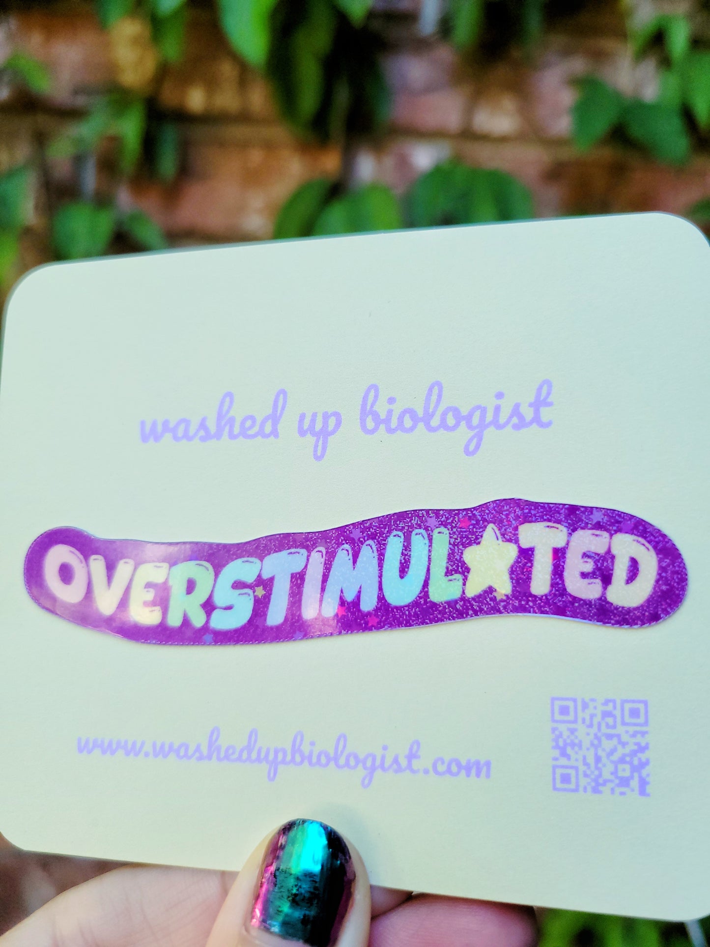 overstimulated sticker