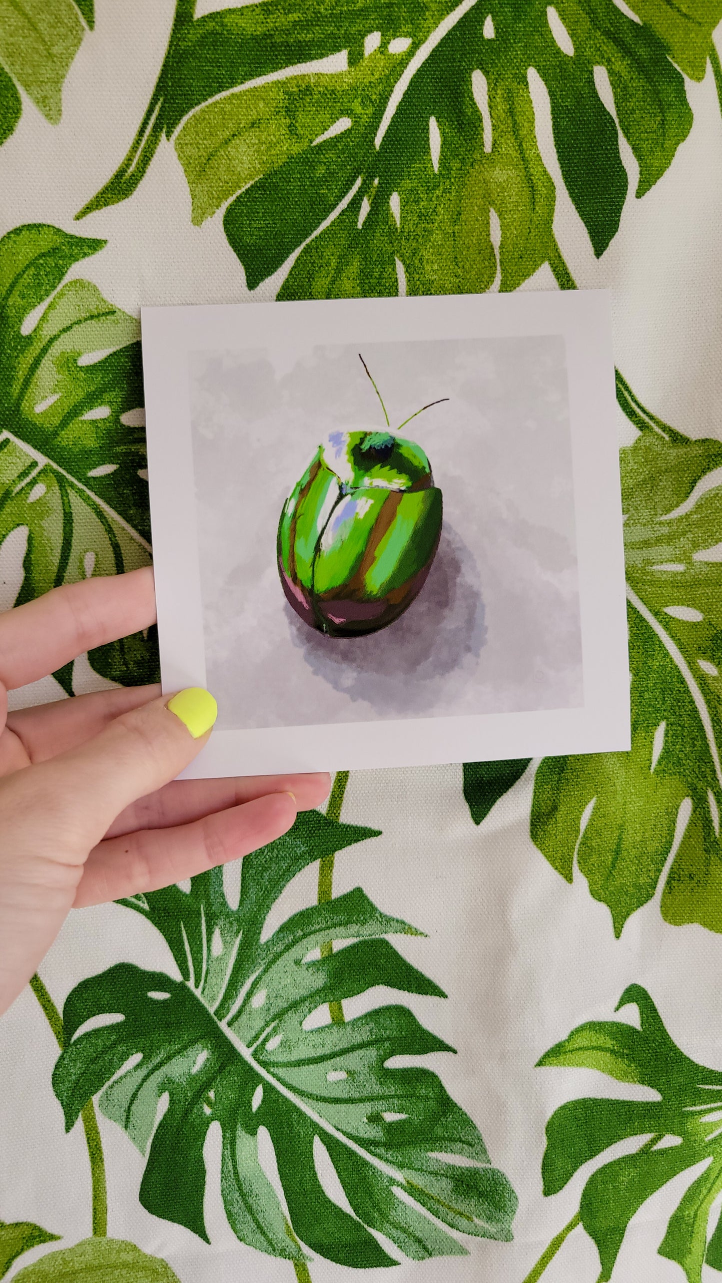 green beetle