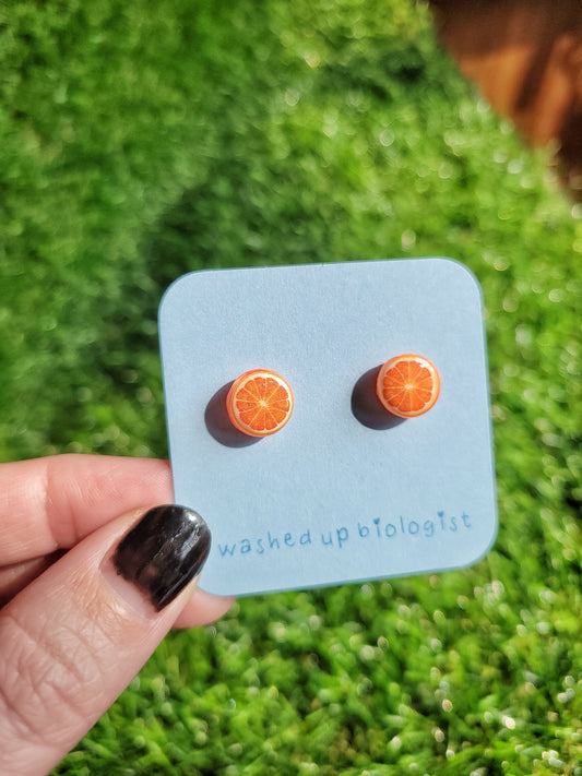 oranges hypoallergenic stud earrings