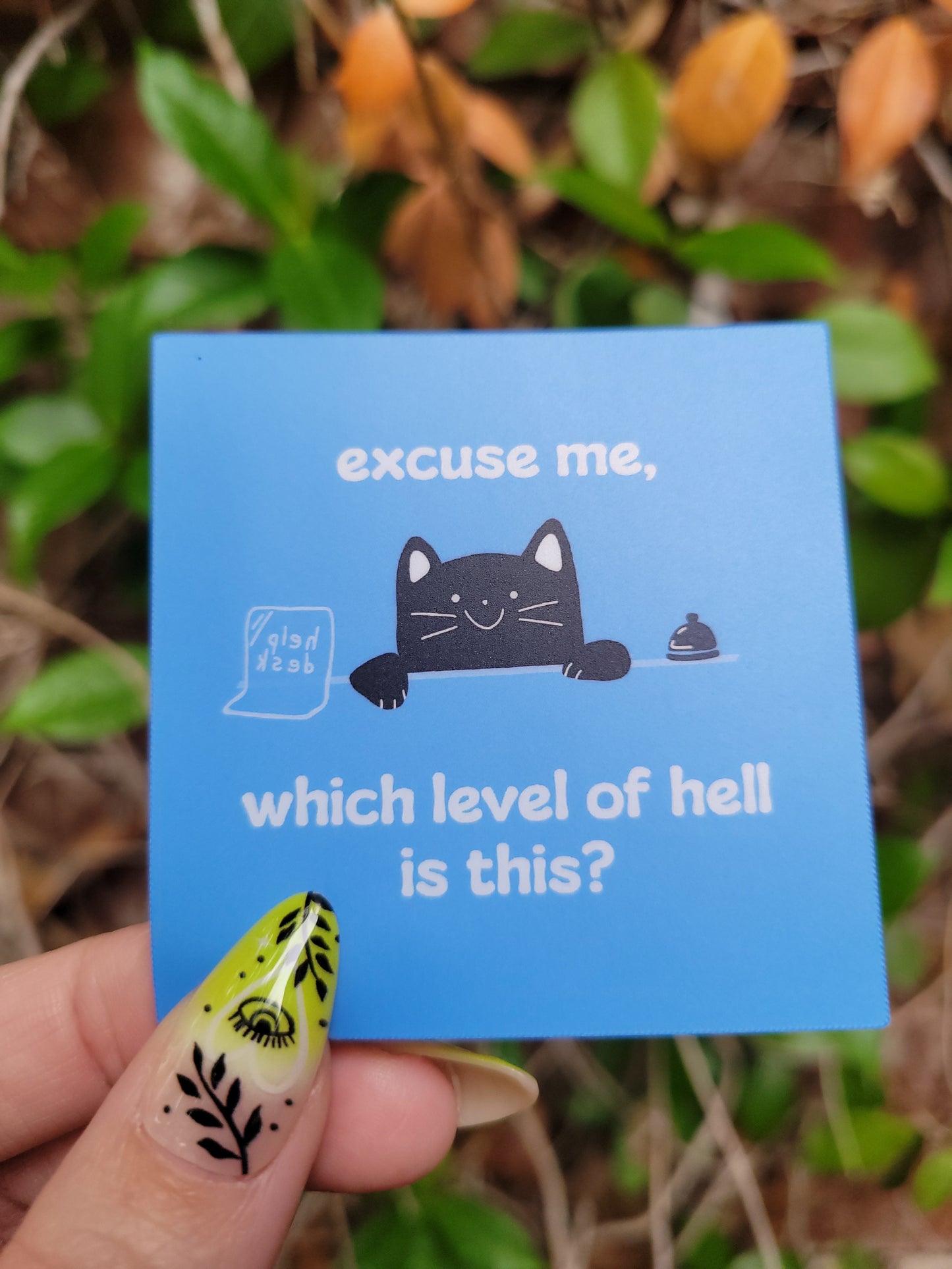 excuse me matte sticker
