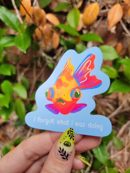i forgot goldfish matte sticker