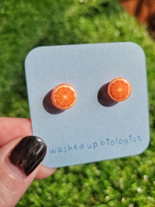 oranges hypoallergenic stud earrings