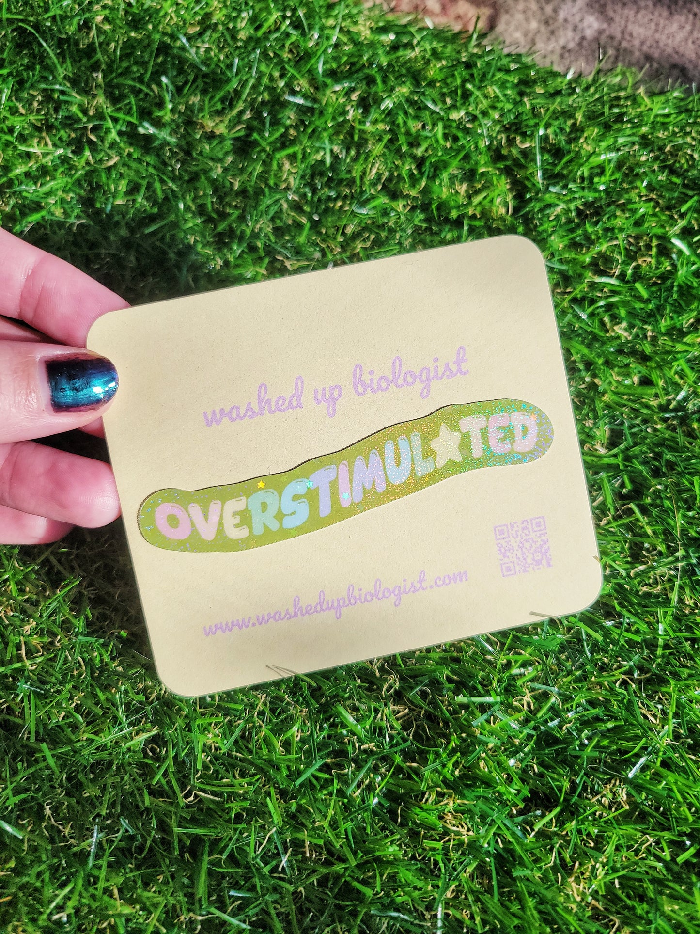 overstimulated sticker