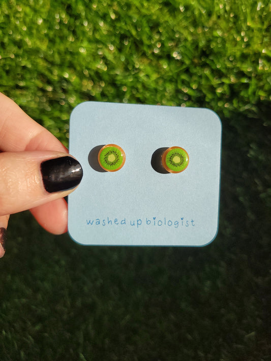 kiwis hypoallergenic stud earrings